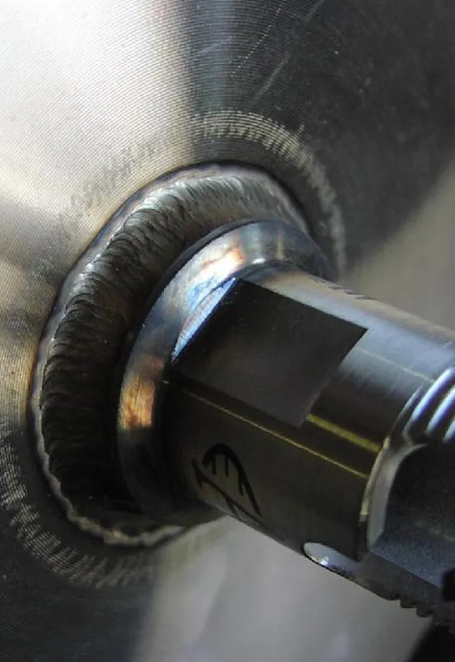 Industrial welding work in progress